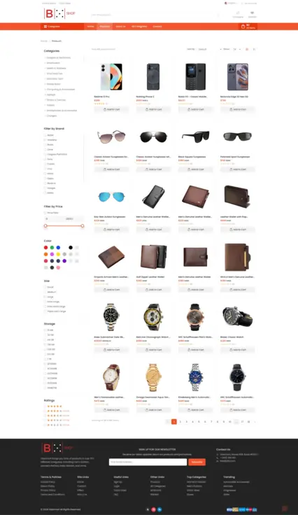 Products Page